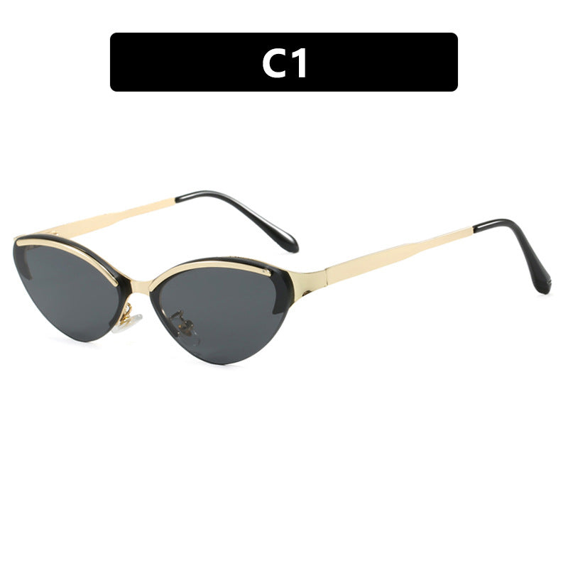 Ladies Cat-Eye Sunglasses with Elegant Frame and UV Protection Bowlift