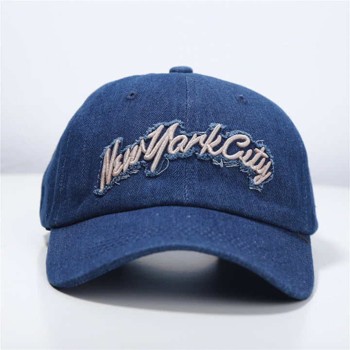 Women's Distressed Denim Baseball Cap Bowlift 1784083711