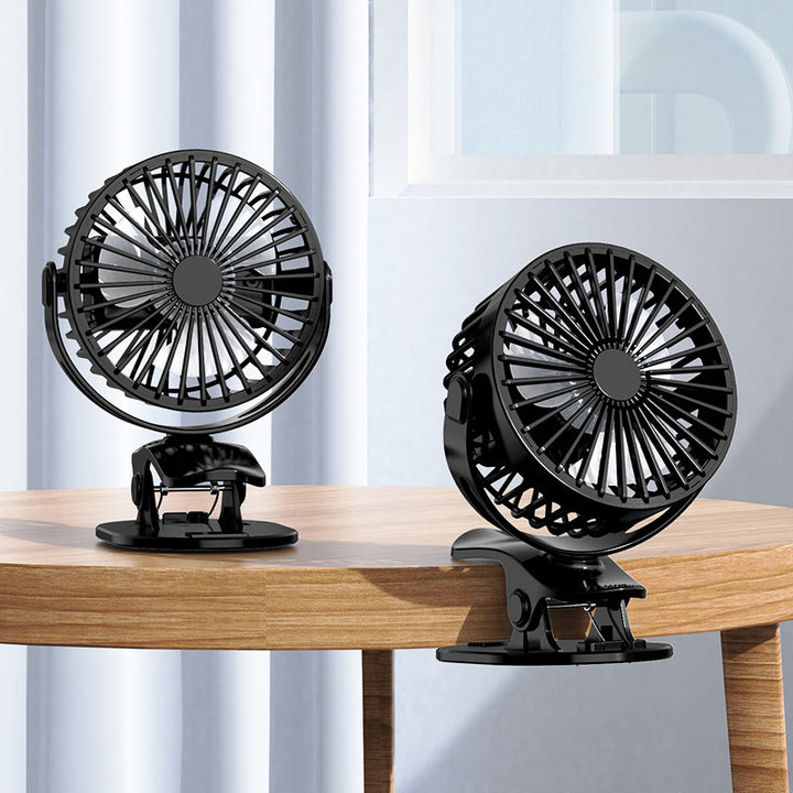 Portable table fan with clip function and quiet operation Bowlift