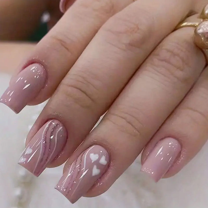 Artificial nails with modern night motif Bowlift