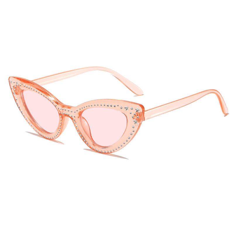 Glamorous Rhinestone-Embellished Cat Eye Sunglasses Bowlift