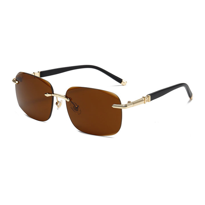 Women futuristic sunglasses with delicate metallic frame Bowlift