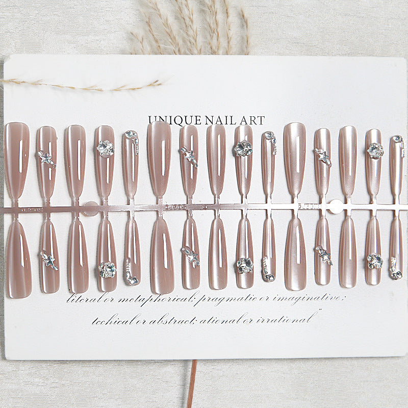 Acrylic nail set with glamorous glitter effect Bowlift