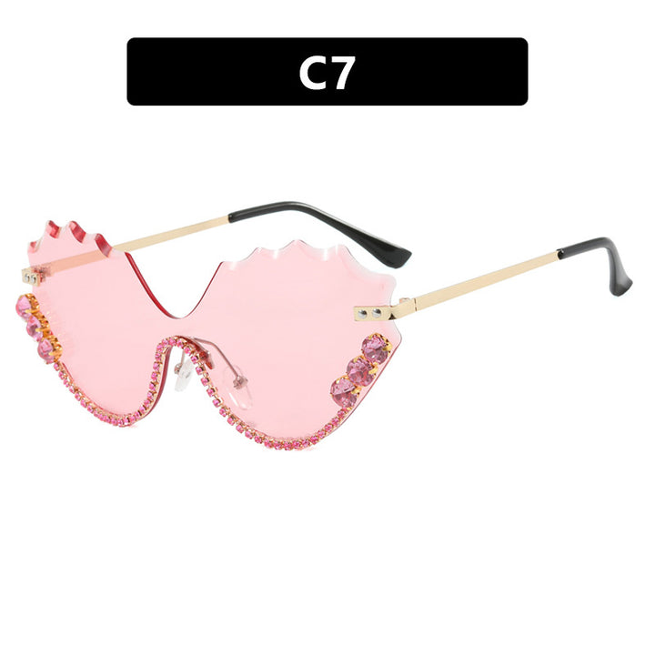 Women's extravagant sunglasses with sparkling accent and unique design Bowlift