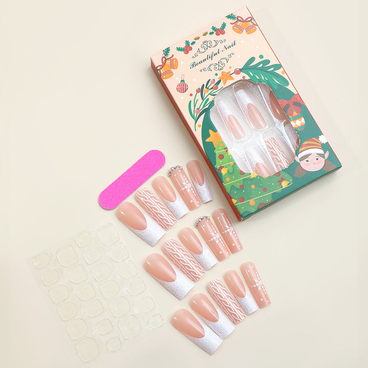 Holiday-Themed Decorative Press-On Nail Set Bowlift