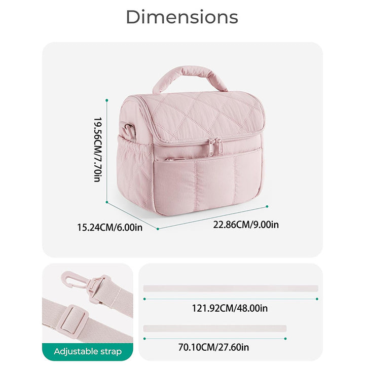 Elegant cosmetic bag with practical carrying handle Bowlift