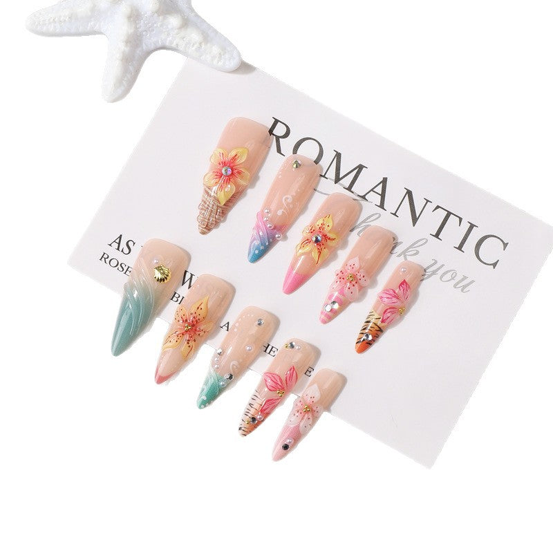 Premium Decorative Press-On Nail Set Bowlift