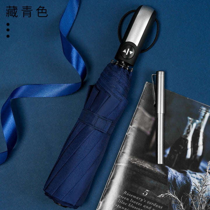 Women's Folding Umbrella with Ergonomic and Elegant Handle Bowlift