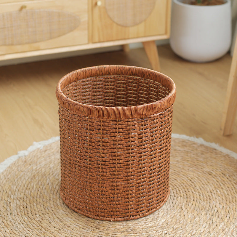 Handcrafted Natural Wicker Storage Bin Bowlift