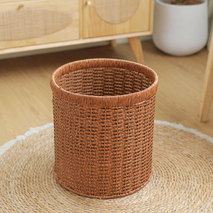 Handcrafted Natural Wicker Storage Bin Bowlift