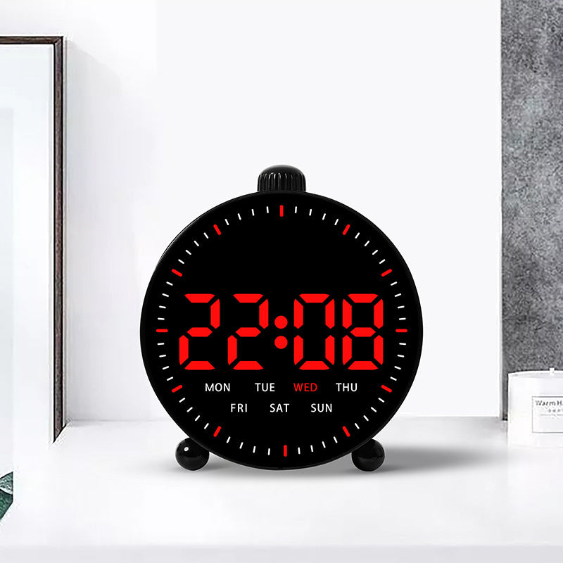 Digital Alarm Clock with LED Display Bowlift