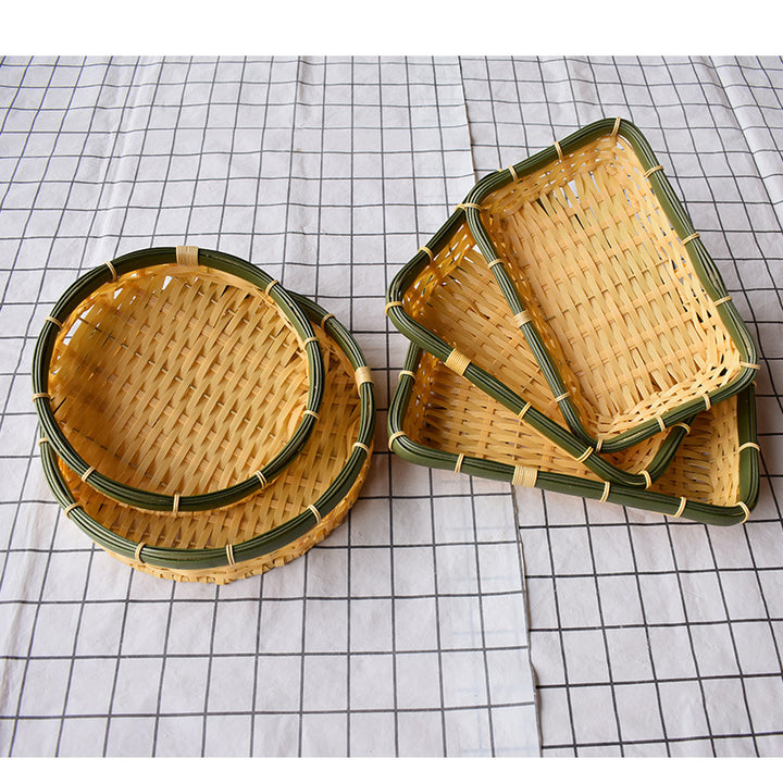 Handcrafted Woven Storage Tray Set Bowlift