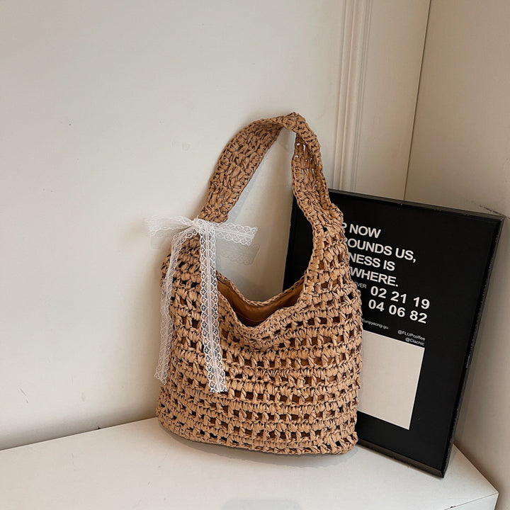 Handmade beach bag with lace Bowlift