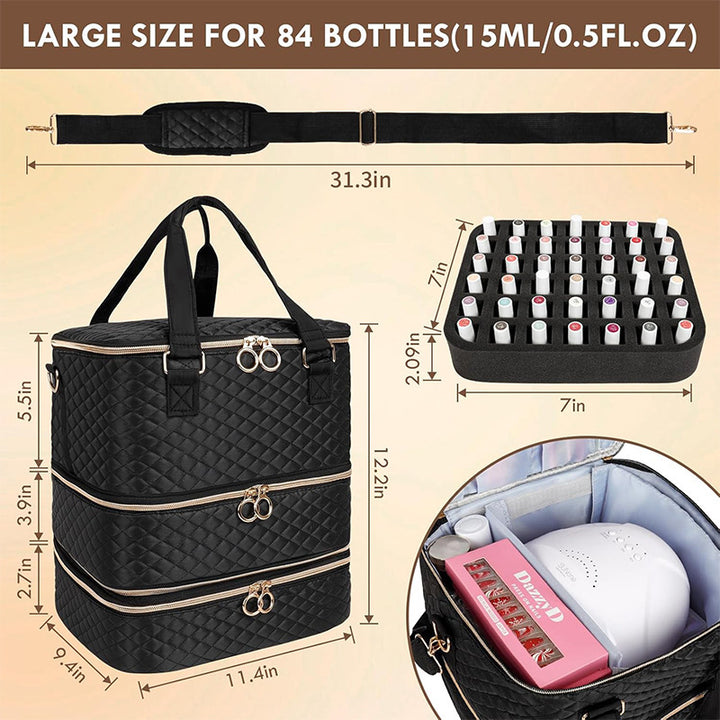 Cosmetic Organizer Bag with Multi-Level Design Bowlift