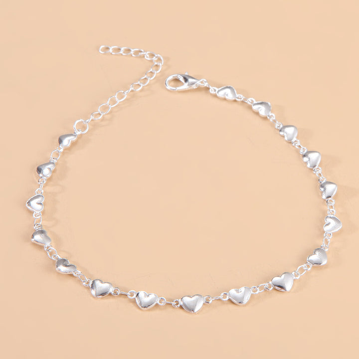 Heart-Inspired Chain Anklet Bowlift