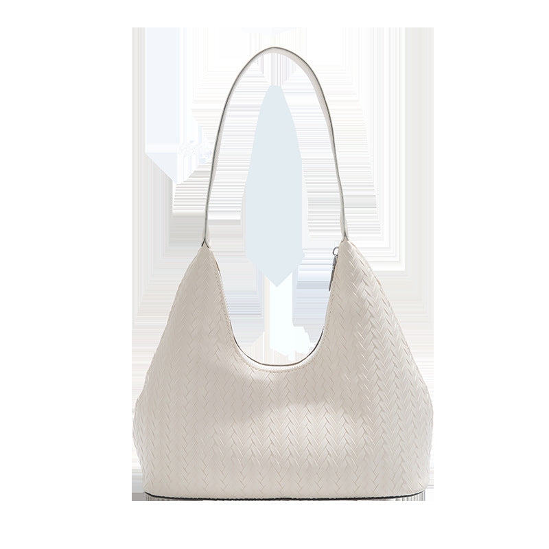 Textured Woven Shoulder Bag Bowlift