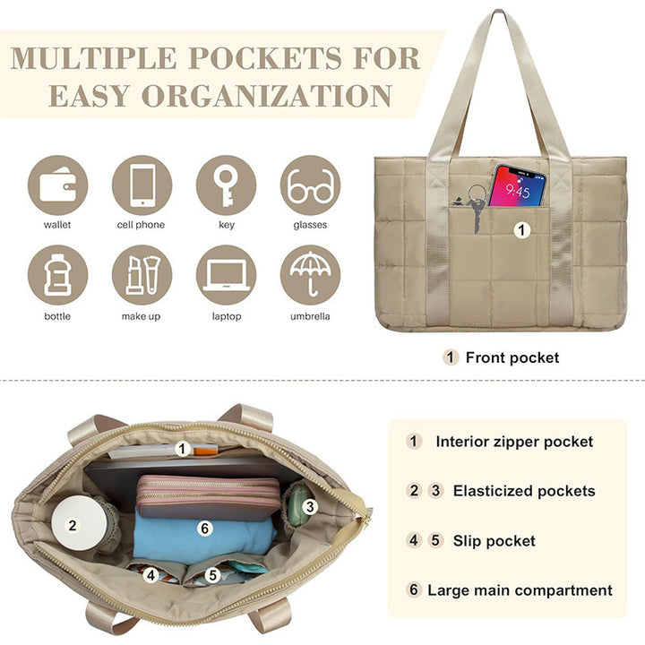 Urban Quilted Tote Bag Bowlift