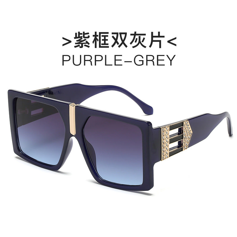 Ladies elegant rectangular sunglasses with glamorous embellishments Bowlift