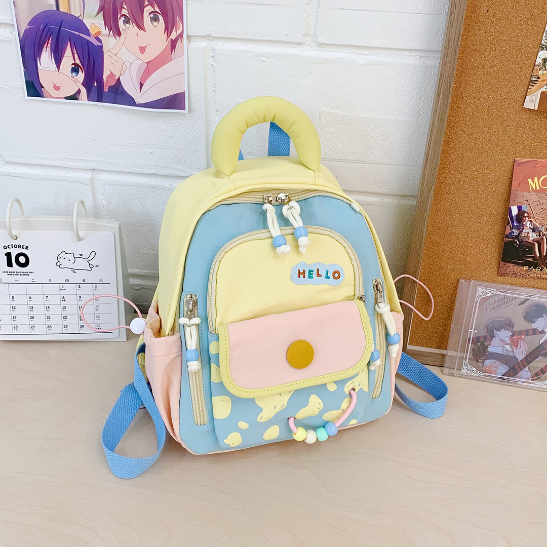 Leisure Backpack with Colorful Applications and Creative Design Bowlift