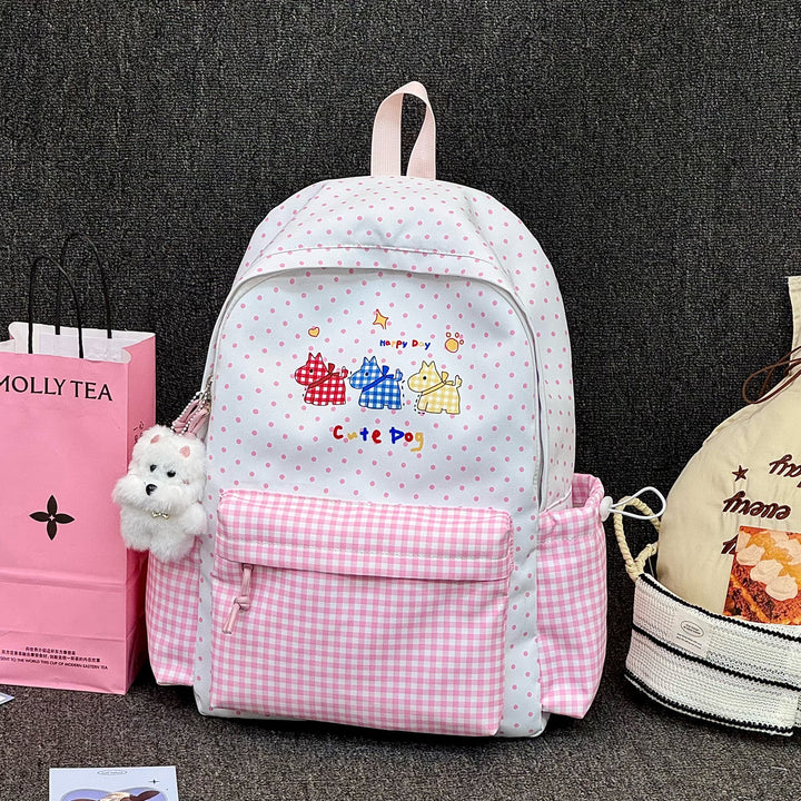 Adorable Illustrated Dog-Themed Backpack