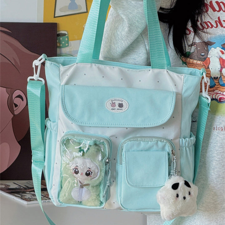 Multi-Pocket Casual Tote Bag Bowlift