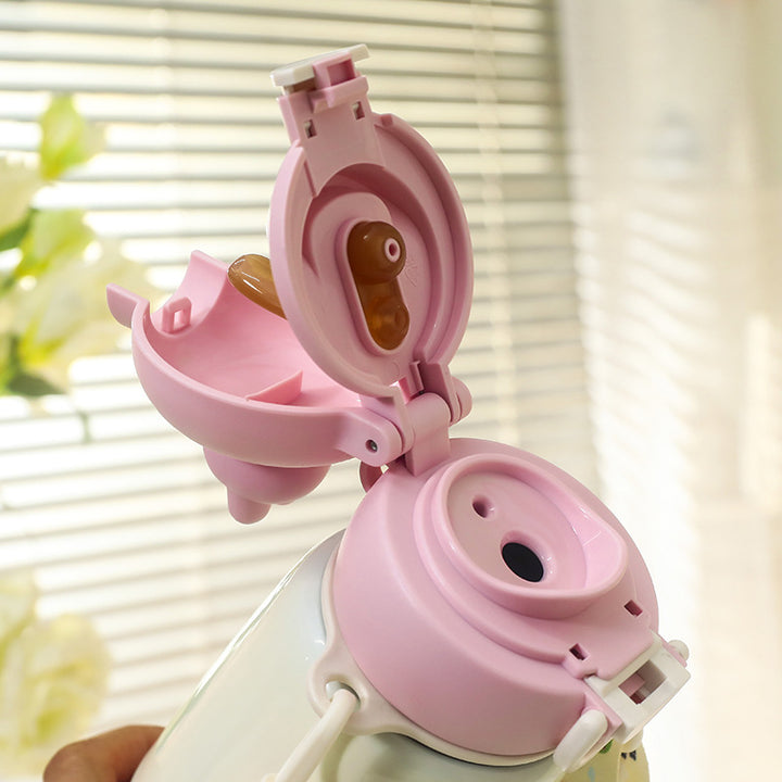 Creative water bottle with funny cat design Bowlift