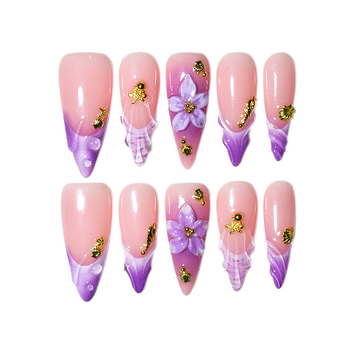 Floral 3D Nail Art Extensions Bowlift