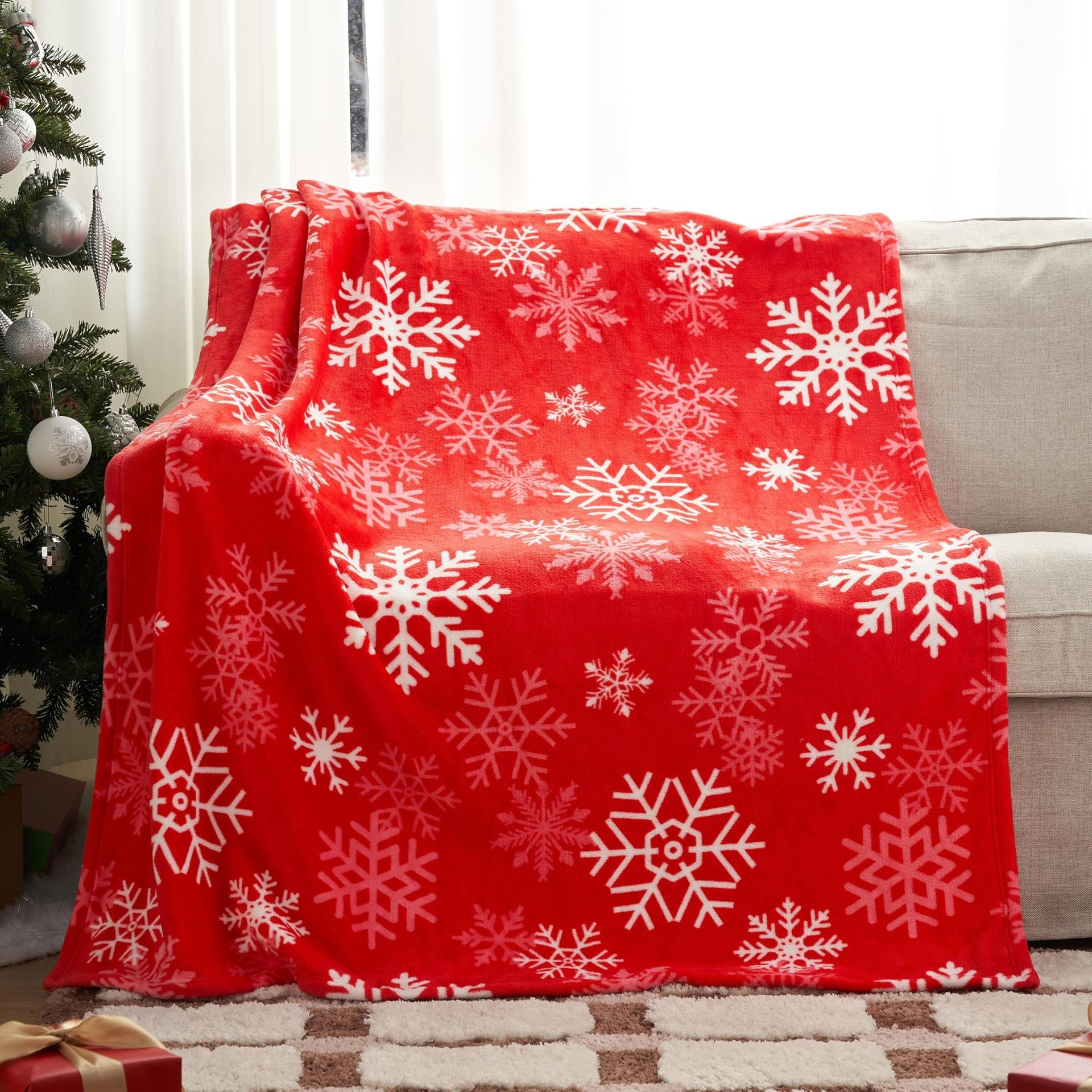BowLift | Christmas Blanket Soft Flannel Christmas Plush Holiday Blanket