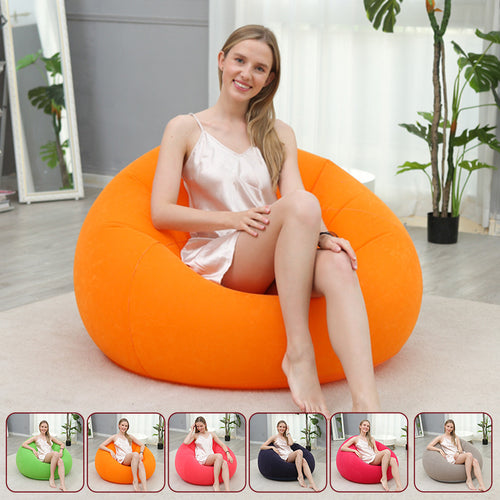 Women Inflatable Relax Lounge Chair with Footrest Bowlift
