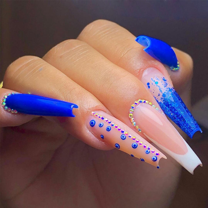 Glamorous Glittery Stiletto Press-On Nails Bowlift