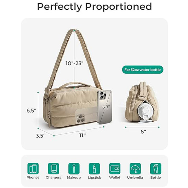 Multifunctional shoulder bag with separate compartment for personal items Bowlift