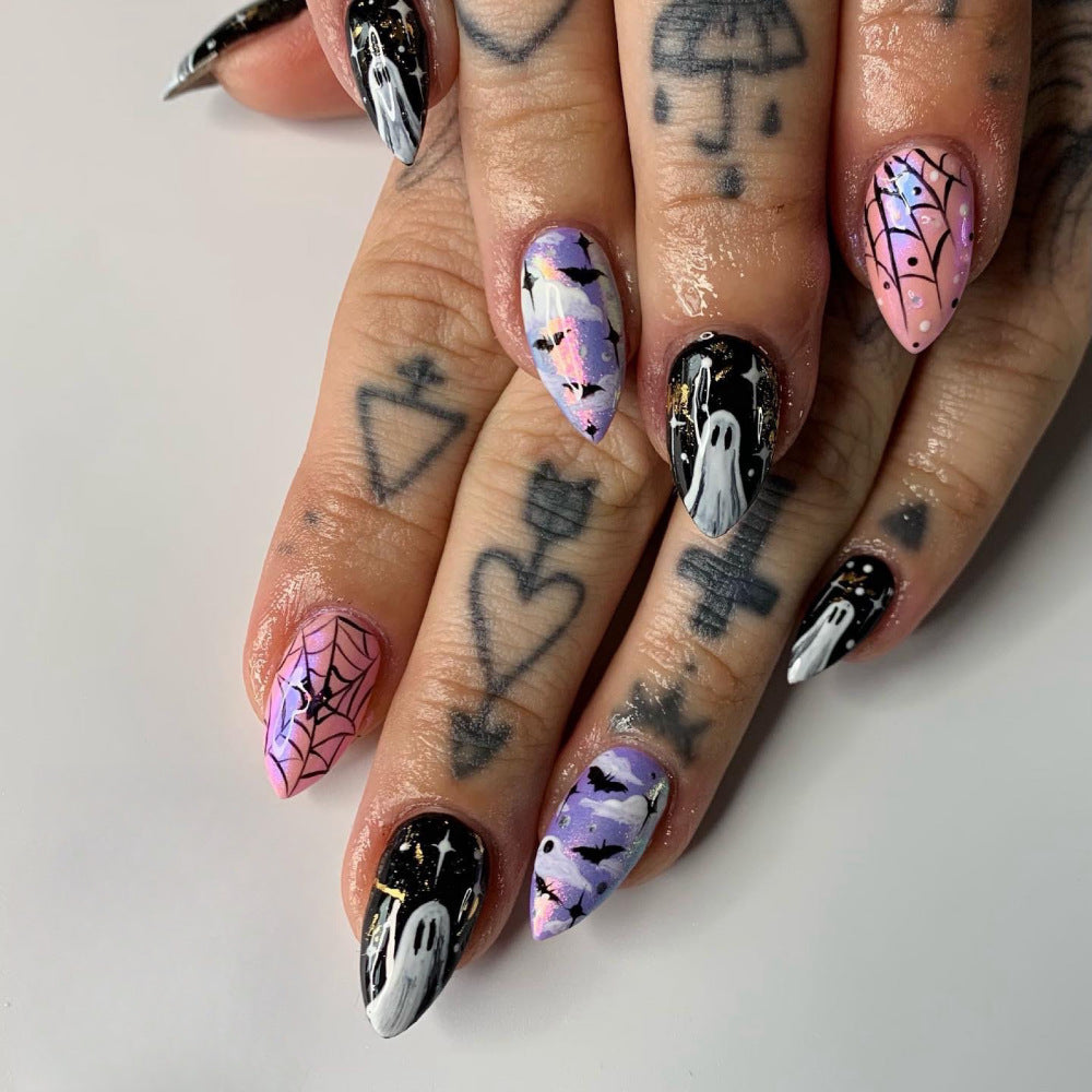 Creative Halloween Nail Art Design Bowlift