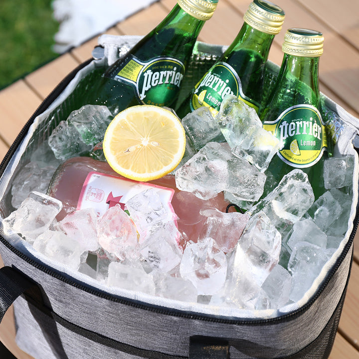 Insulated cooler bag with double-protected zipper Bowlift