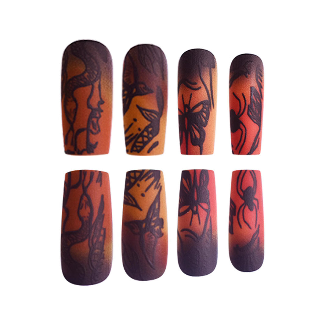 Artistic Abstract Press-On Nails Bowlift