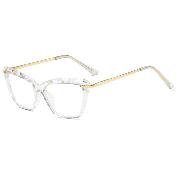 Women's fashionable oversized glasses with elegant metal frame Bowlift