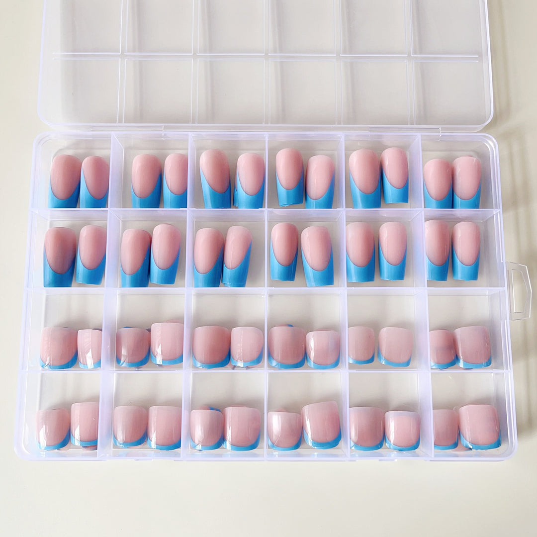 Artificial nail set with elegant gradient and high-gloss surface Bowlift