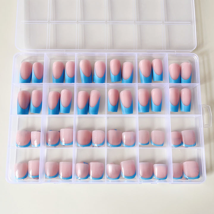 Artificial nail set with elegant gradient and high-gloss surface Bowlift
