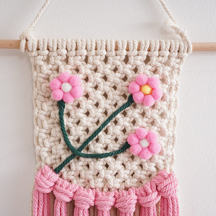 Macramé Floral Wall Hanging Decor Bowlift