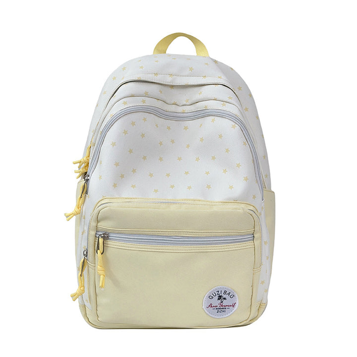 Star-Print Student Backpack