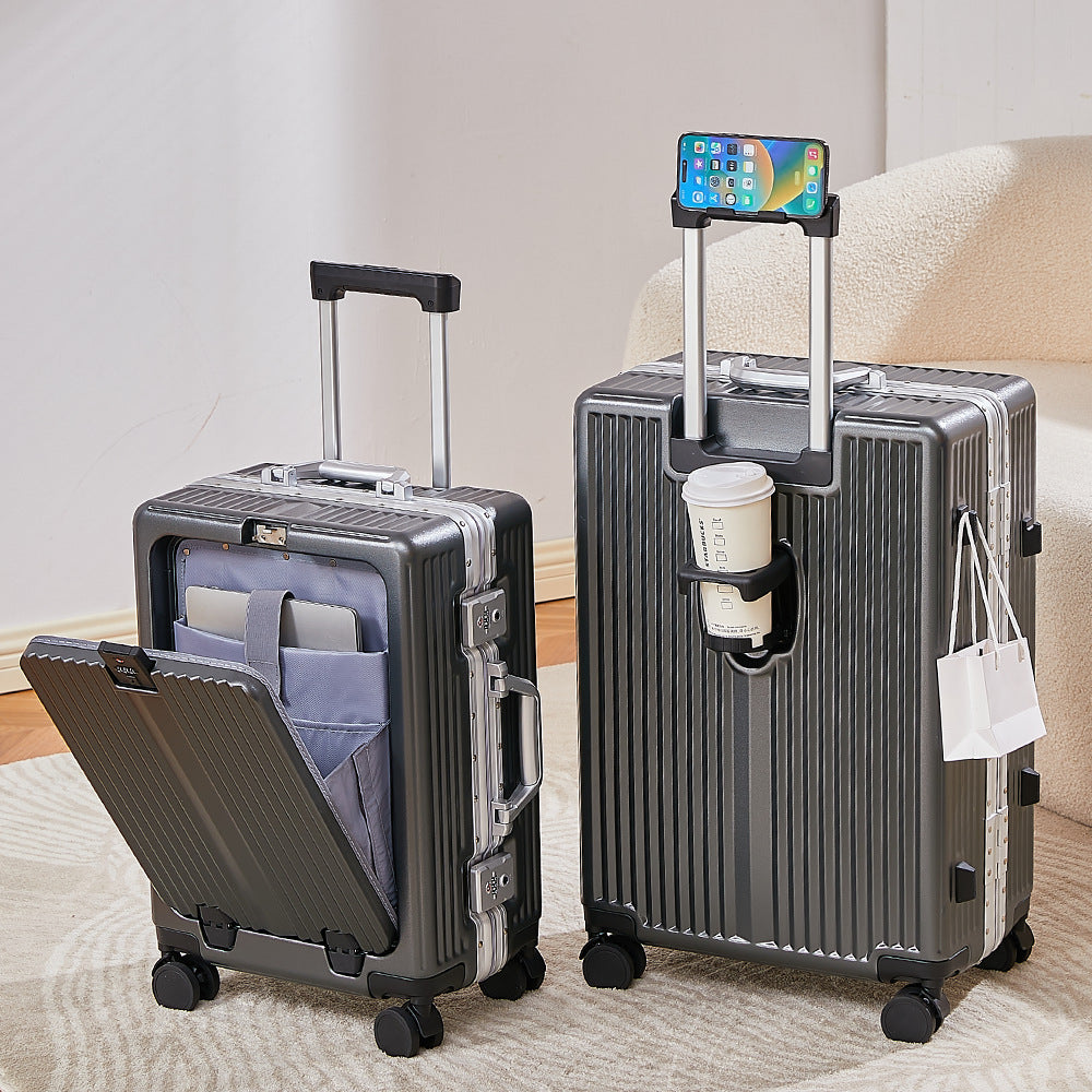 Sleek Hard-Shell Rolling Suitcase