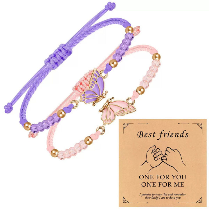 Butterfly Charm Necklace and Bracelet Set Bowlift