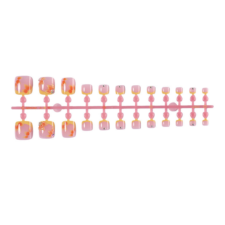 Floral Design Press-On Nail Art Set Bowlift
