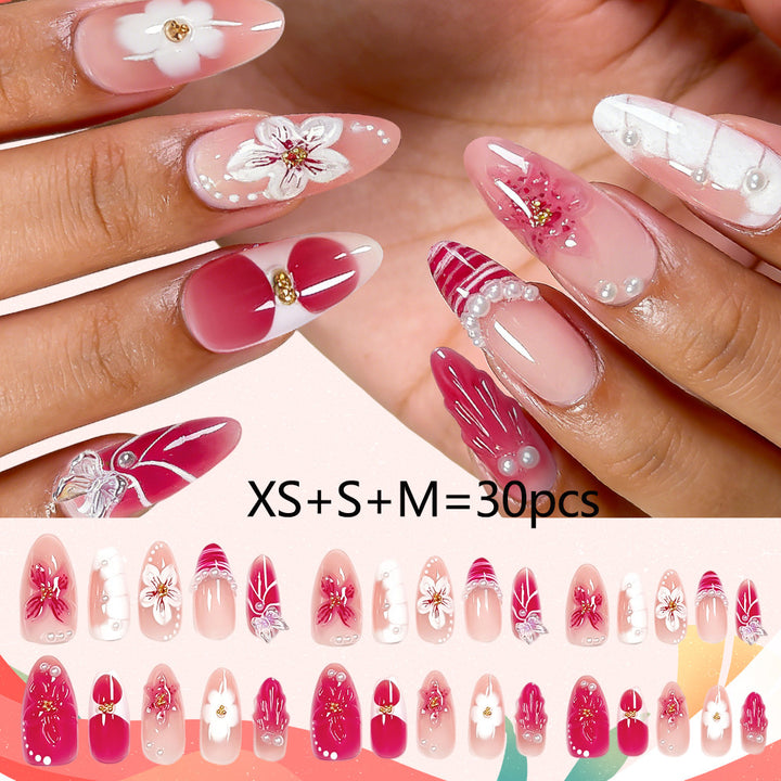 Decorative Floral Press-On Nail Art Collection Bowlift