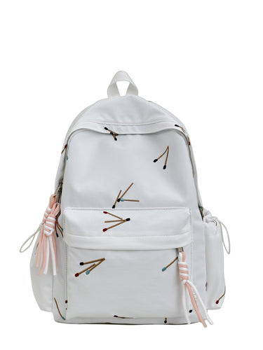 Embroidered Casual Backpack Bowlift
