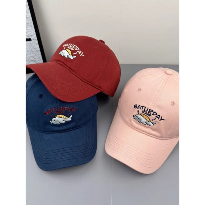 Unisex Playful Embroidered Cap Bowlift