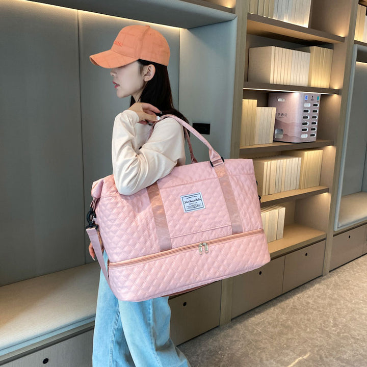 Quilted Multi-Pocket Travel Duffel