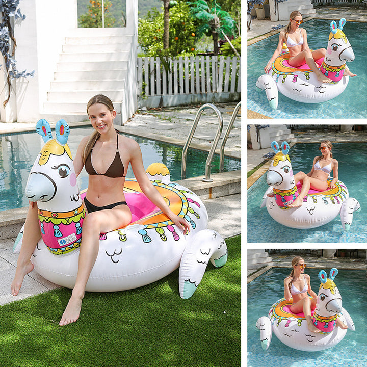Ladies Inflatable Llama Swimming Pool with Seating Comfort Bowlift