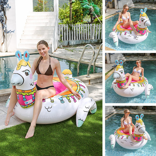 Women Inflatable Llama Swimming Pool with Seating Comfort Bowlift