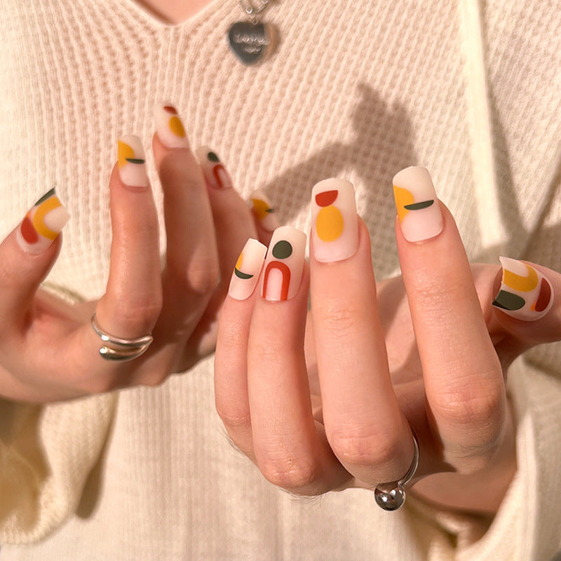 Creative Nail Art with Geometric Designs Bowlift