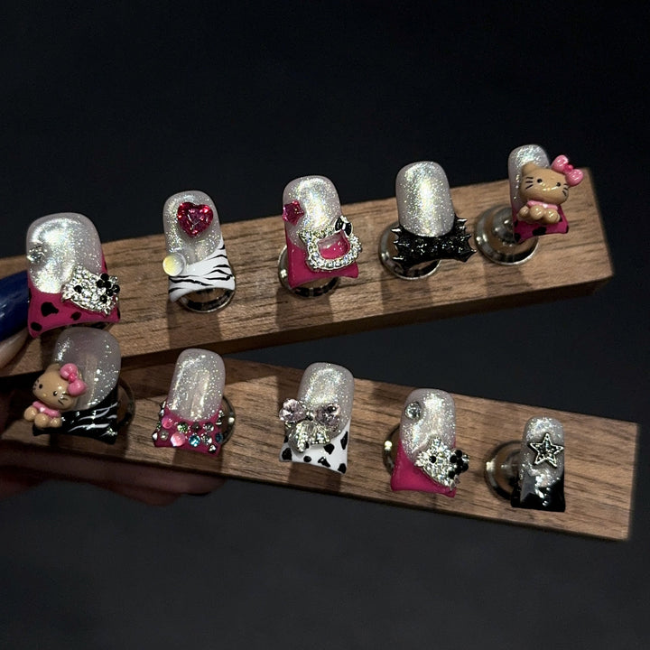 Creative Art Nails with Playful Design Bowlift